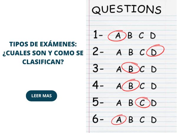 Tipos de exámenes: ¿Cuales son y como se clasifican?